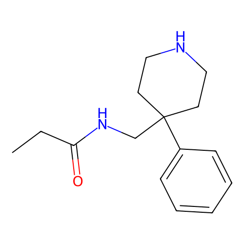 N-((4-Phenylpiperidin-4-yl)methyl)propionamide structure