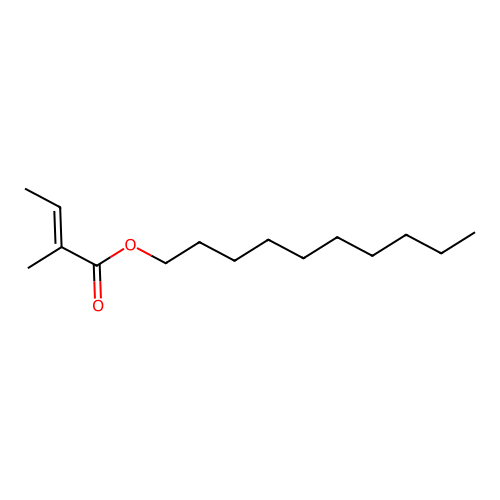Decyl 2-methylbut-2-enoate structure