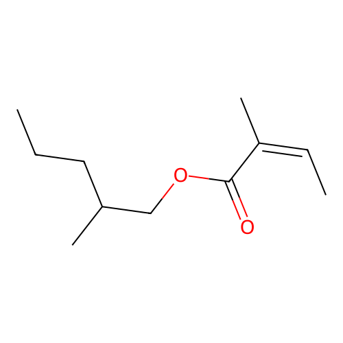 2-Methylpentyl 2-methylisocrotonate structure