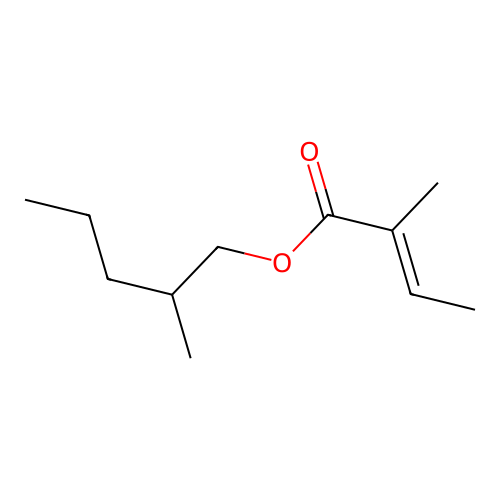 2-Methylpentyl 2-methylbut-2-enoate structure
