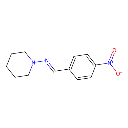 1-(4-nitrophenyl)-N-piperidin-1-ylmethanimine structure