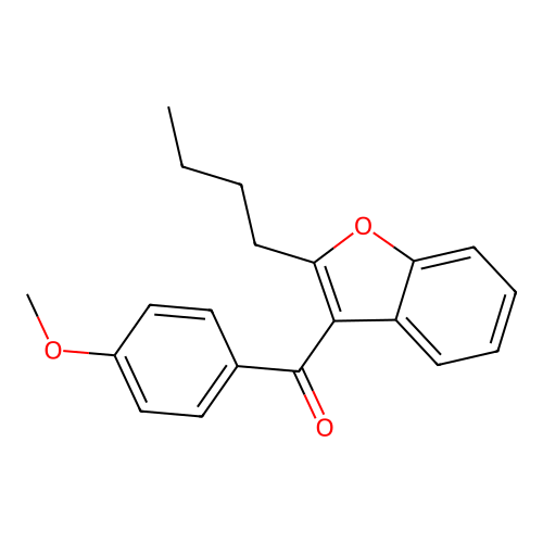 (2-Butylbenzofuran-3-yl) (4-methoxyphenyl) ketone structure