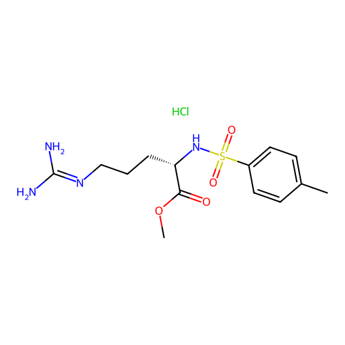 L-Arginine, N2-((4-methylphenyl)sulfonyl)-, methyl ester, hydrochloride (1:1) structure