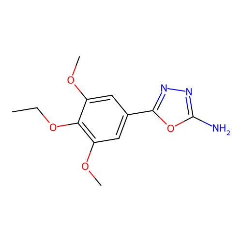 1,3,4-Oxadiazol-2-amine, 5-(4-ethoxy-3,5-dimethoxyphenyl)- structure