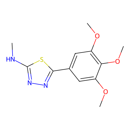 1,3,4-Thiadiazol-2-amine, N-methyl-5-(3,4,5-trimethoxyphenyl)- structure