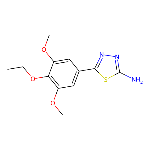 1,3,4-Thiadiazol-2-amine, 5-(4-ethoxy-3,5-dimethoxyphenyl)- structure