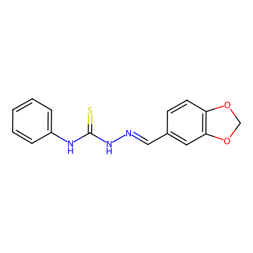 1-(1,3-Benzodioxol-5-ylmethylideneamino)-3-phenylthiourea structure