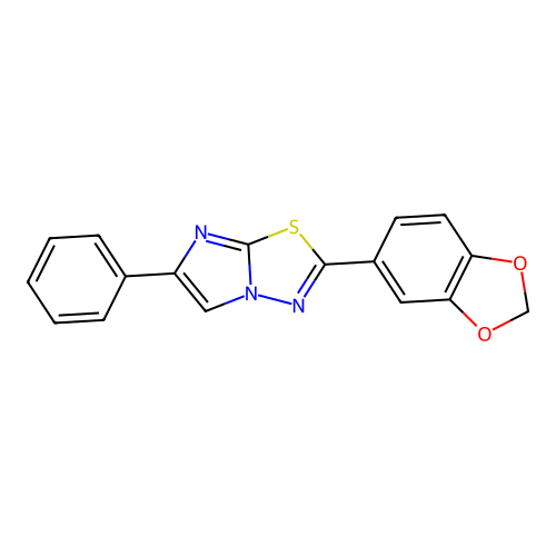Imidazo(2,1-b)-1,3,4-thiadiazole, 2-(1,3-benzodioxol-5-yl)-6-phenyl- structure