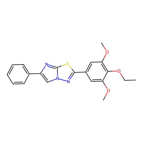 Imidazo(2,1-b)-1,3,4-thiadiazole, 2-(3,5-dimethoxy-4-ethoxyphenyl)-6-phenyl- structure