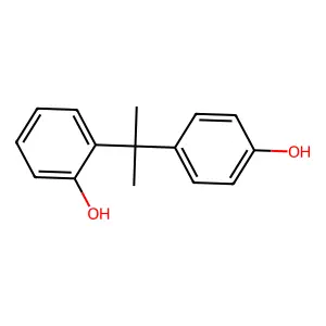 2-(2-Hydroxyphenyl)-2-(4-hydroxyphenyl)propane structure