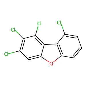 1,2,3,9-Tetrachlorodibenzofuran structure