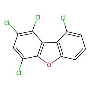 1,2,4,9-Tetrachlorodibenzofuran structure