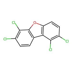 1,2,6,7-Tetrachlorodibenzofuran structure