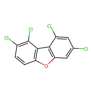 1,2,7,9-Tetrachlorodibenzofuran structure