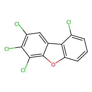 1,6,7,8-Tetrachlorodibenzofuran structure
