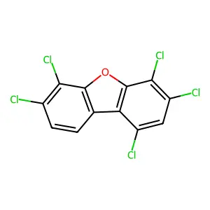 1,3,4,6,7-Pentachlorodibenzofuran structure