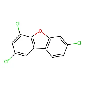 2,4,7-Trichlorodibenzofuran structure