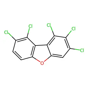 1,2,3,8,9-Pentachlorodibenzofuran structure
