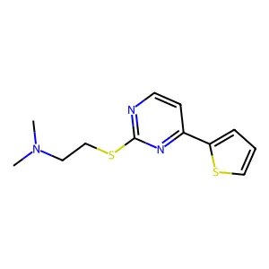 N,N-Dimethyl-2-((4'-(thien-2''-yl)pyrimidin-2'-yl)thio)ethylamine structure