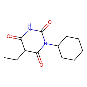 1-环己基-5-乙基巴比妥酸 structure