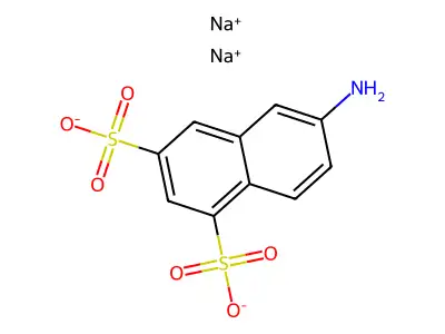 1,3-Naphthalenedisulfonic acid, 6-amino-, sodium salt (1:2) structure