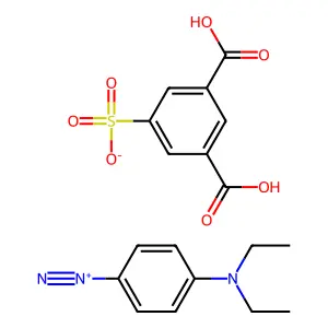 Benzenediazonium, 4-(diethylamino)-, 5-sulfo-1,3-benzenedicarboxylate (1:1) structure