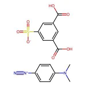 Benzenediazonium, 4-(dimethylamino)-, 5-sulfo-1,3-benzenedicarboxylate (1:1) structure
