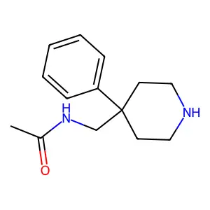 N-[(4-phenyl-4-piperidinyl)methyl]acetamide structure