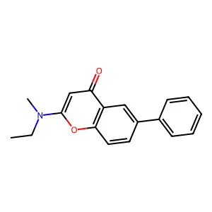 Chromone, 2-(ethylmethylamino)-6-phenyl- structure
