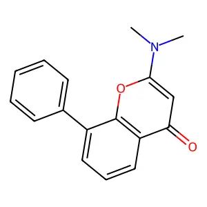 Chromone, 2-(dimethylamino)-8-phenyl- structure