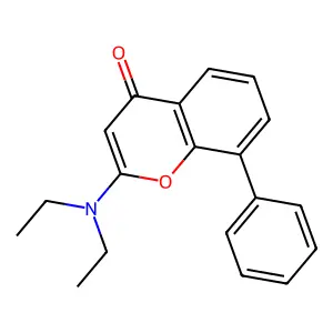 Chromone, 2-(diethylamino)-8-phenyl- structure