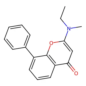 Chromone, 2-(ethylmethylamino)-8-phenyl- structure