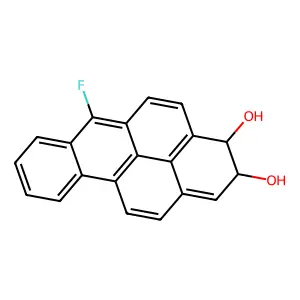 6-Fluoro-2,3-dihydrobenzo(a)pyrene-2,3-diol structure