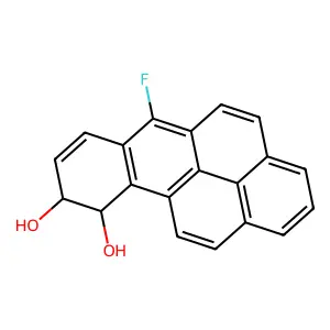 6-Fluoro-9,10-dihydrobenzo(a)pyrene-9,10-diol structure