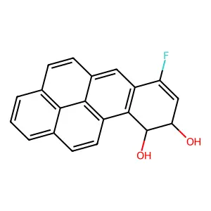7-Fluoro-9,10-dihydrobenzo(a)pyrene-9,10-diol structure