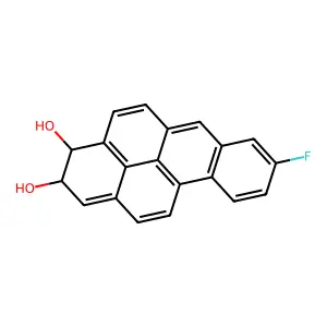 8-Fluoro-2,3-dihydrobenzo(a)pyrene-2,3-diol structure