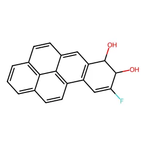 9-Fluoro-7,8-dihydrobenzo(a)pyrene-7,8-diol structure