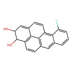 10-Fluoro-2,3-dihydrobenzo(a)pyrene-2,3-diol structure
