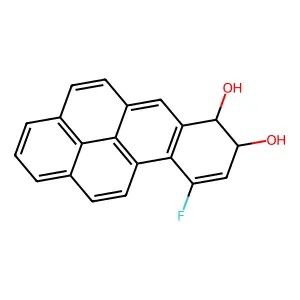 10-Fluoro-7,8-dihydrobenzo(pqr)tetraphene-7,8-diol structure