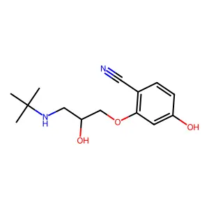 Benzonitrile, 2-(3-((1,1-dimethylethyl)amino)-2-hydroxypropoxy)-4-hydroxy- structure