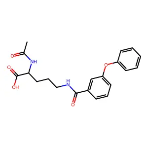 L-Ornithine, N2-acetyl-N5-(3-phenoxybenzoyl)- structure
