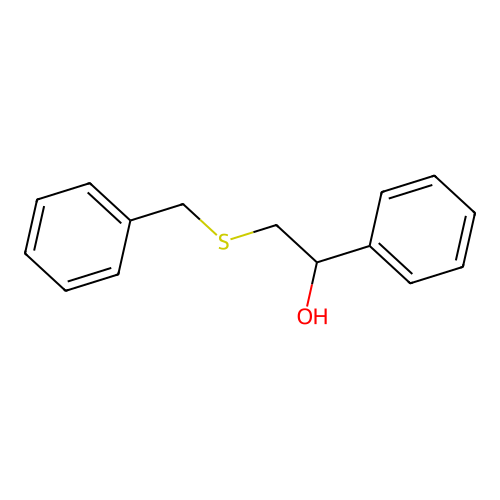2-(Benzylsulfanyl)-1-phenylethanol structure