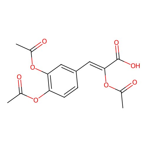Triacetoxyphenylpyruvic acid structure