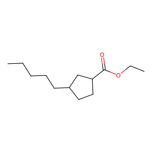 Ethyl 3-pentylcyclopentanecarboxylate structure