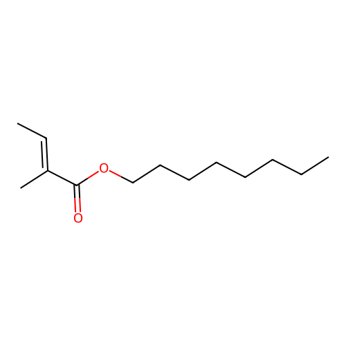 Octyl 2-methylbut-2-enoate structure