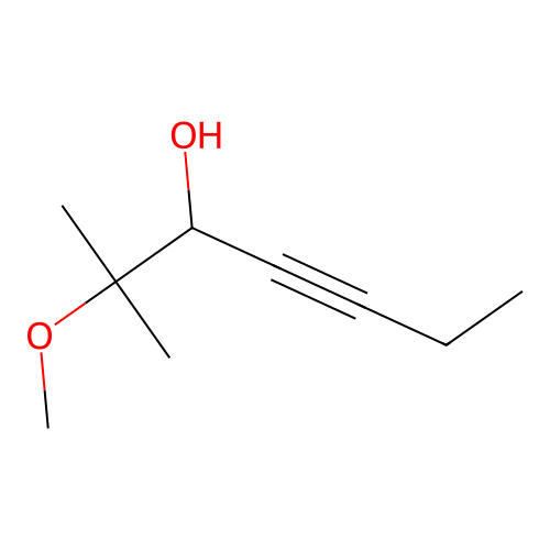 2-Methoxy-2-methylhept-4-yn-3-ol structure