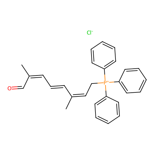 (3,7-Dimethyl-8-oxoocta-2,4,6-trienyl)-triphenylphosphanium chloride structure