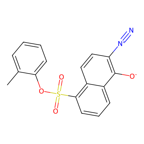 o-Tolyl 6-diazo-5,6-dihydro-5-oxonaphthalene-1-sulphonate structure