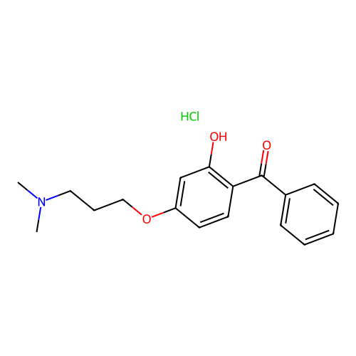 4-(3-(Dimethylamino)propoxy)-2-hydroxybenzophenone hydrochloride structure