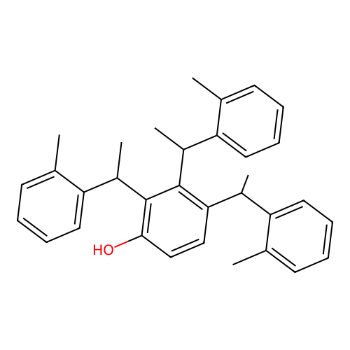 Tris(1-(methylphenyl)ethyl)phenol structure
